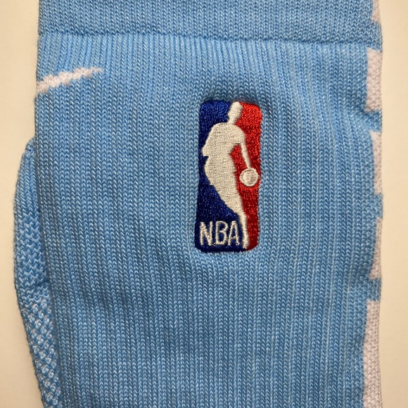 Nike NBA Basketball Elite Dri-Fit Crew Socks Blue White Adult Size Large - Picture 2 of 4